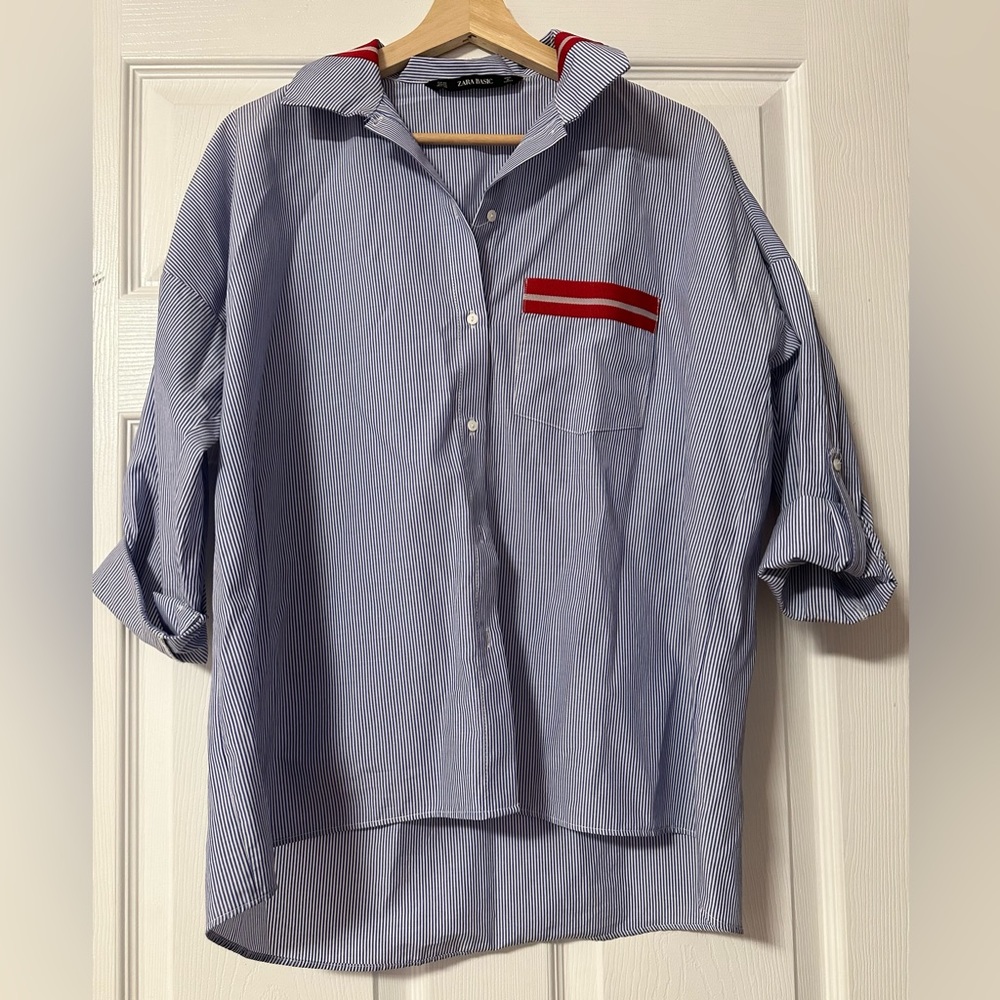 Zara basic button up shirt